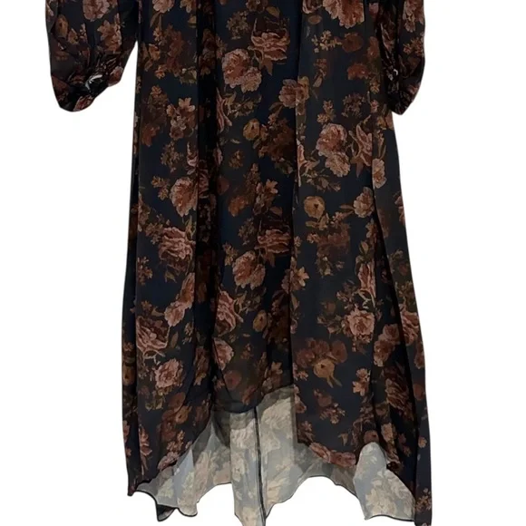 Joyfolie Women’s Crystal Maxi Boho Dress Navy Floral XXS NWT - Picture 10 of 12